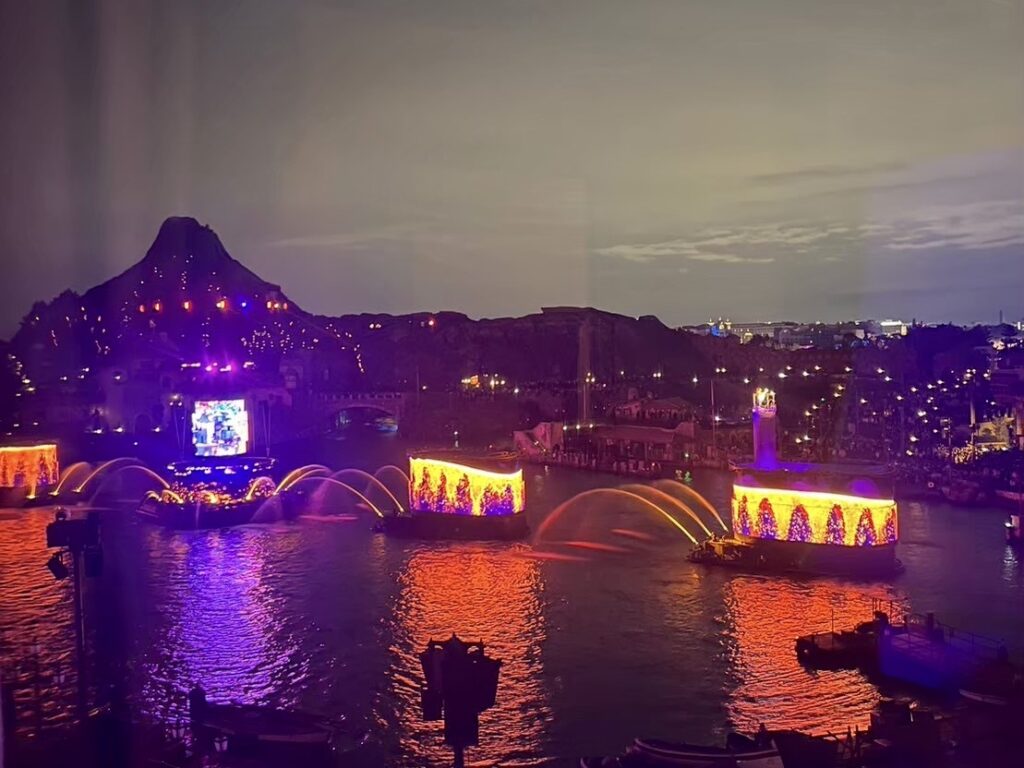 ミラコスタ　客室から見たショー